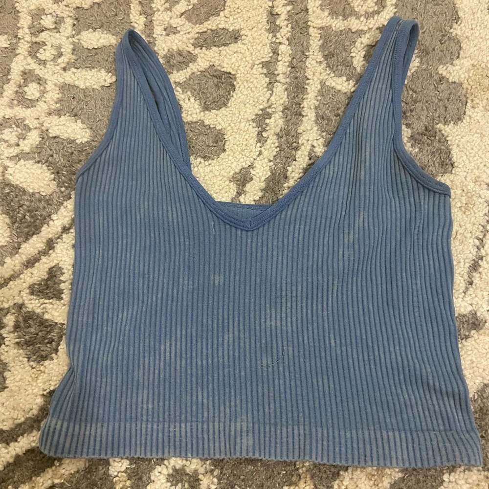 Blue cropped top from target.